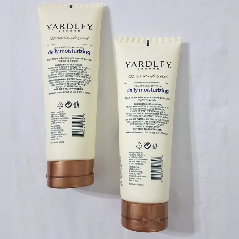 Yardley Nourishing Lavender Lotion For Dry Skin With Oat & Feverfew, Bundle of 2